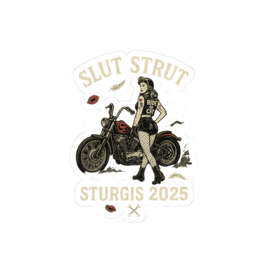 Sturgis Motorcycle Kiss-Cut Stickers, Biker Girl Stickers, Fun Gift for Riders, Motorcycle Decor, Party Favors, Event Keepsakes