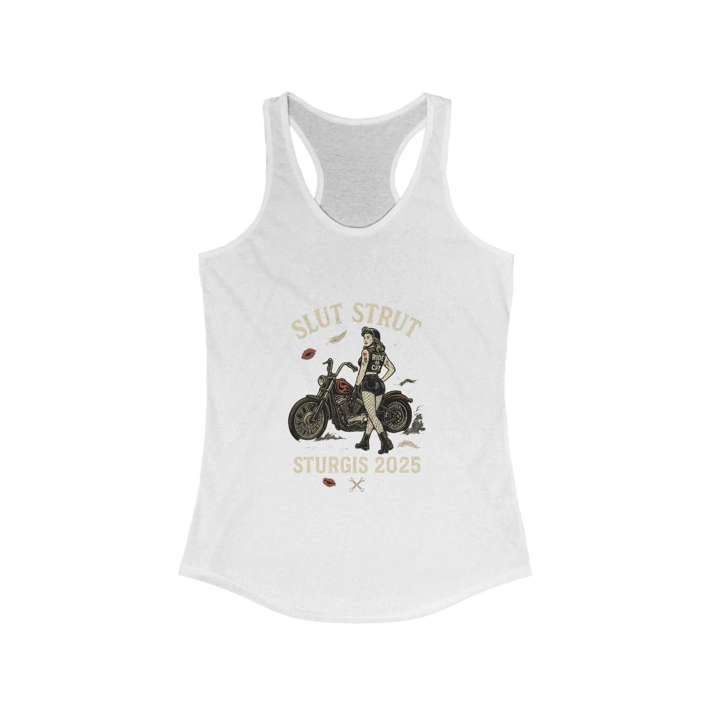 Sturgis Rally Tank Top, Women's Racerback Tee, Biker Lifestyle Shirt, Summer Fashion, Motorcycle Event Wear, Fun Biker Gift